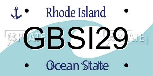 GBSI29 Rhode Island License Plate