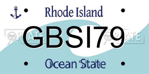 GBSI79 Rhode Island License Plate