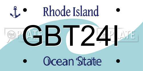 GBT24I Rhode Island License Plate