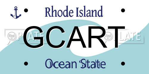 GCART Rhode Island License Plate