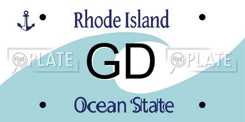 GD Rhode Island License Plate