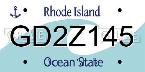GD2Z145 Rhode Island License Plate