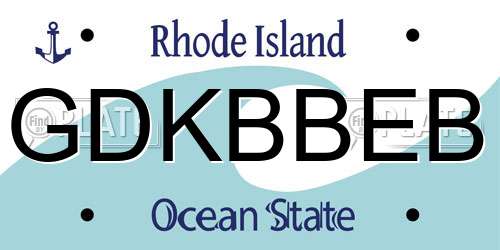 GDKBBEB Rhode Island License Plate