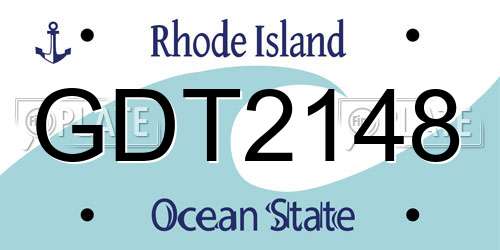 GDT2148 Rhode Island License Plate