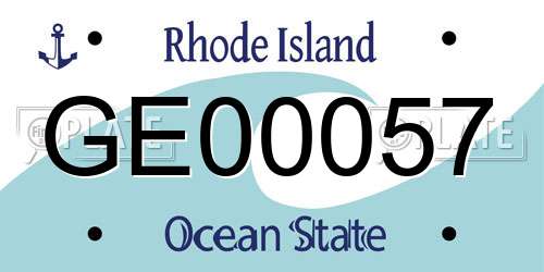 GE00057 Rhode Island License Plate