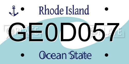 GE0D057 Rhode Island License Plate