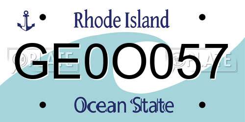 GE0O057 Rhode Island License Plate