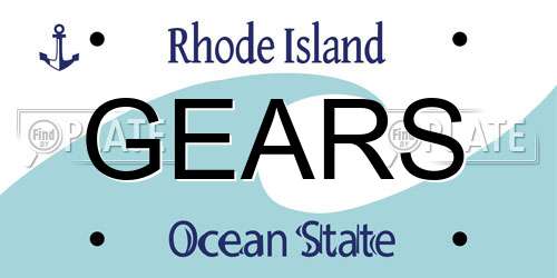 GEARS Rhode Island License Plate