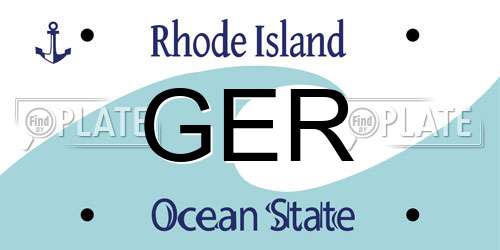 GER Rhode Island License Plate