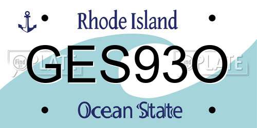 GES93O Rhode Island License Plate