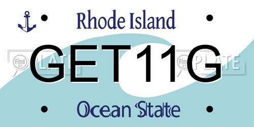 GET11G Rhode Island License Plate