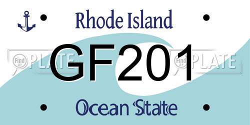 GF201 Rhode Island License Plate