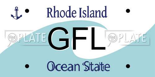 GFL Rhode Island License Plate