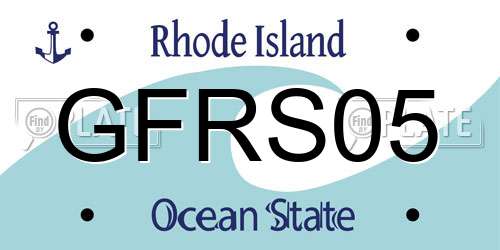 GFRS05 Rhode Island License Plate
