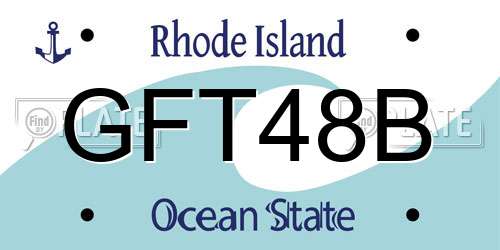 GFT48B Rhode Island License Plate