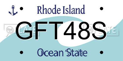 GFT48S Rhode Island License Plate