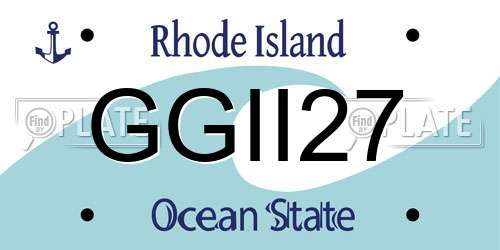 GGII27 Rhode Island License Plate