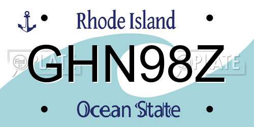 GHN98Z Rhode Island License Plate