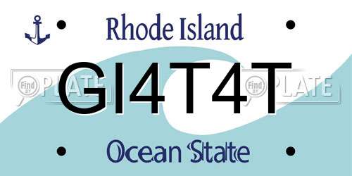 GI4T4T Rhode Island License Plate