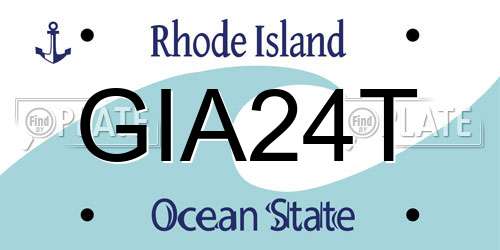GIA24T Rhode Island License Plate