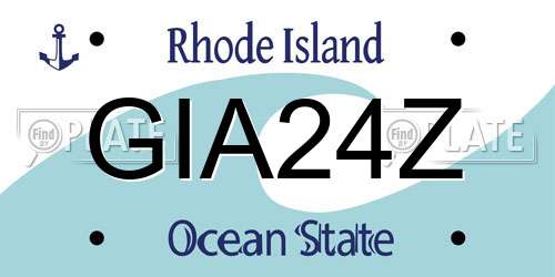 GIA24Z Rhode Island License Plate