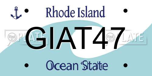 GIAT47 Rhode Island License Plate