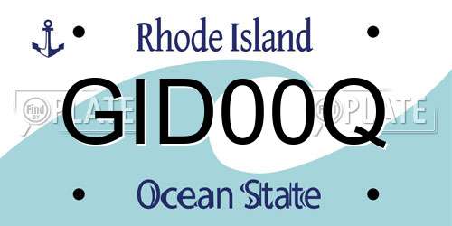 GID00Q Rhode Island License Plate