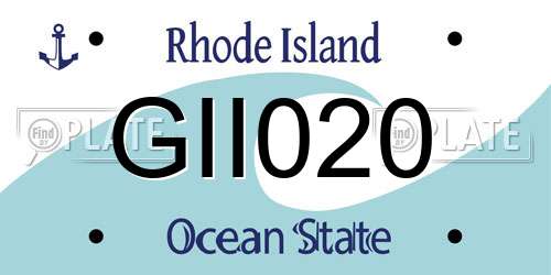 GII020 Rhode Island License Plate