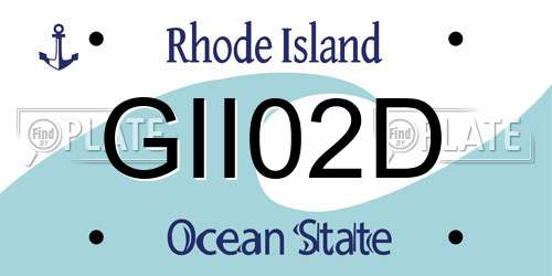 GII02D Rhode Island License Plate