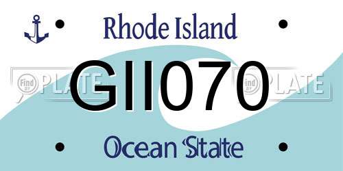 GII070 Rhode Island License Plate