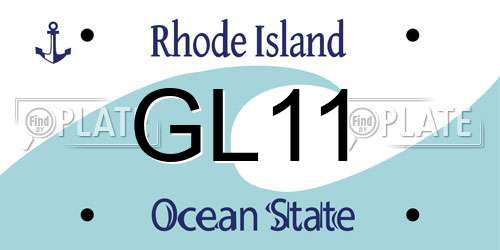 GL11 Rhode Island License Plate