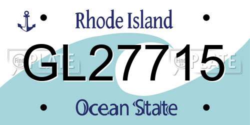 GL27715 Rhode Island License Plate