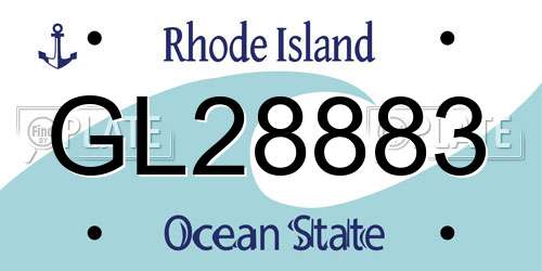 GL28883 Rhode Island License Plate