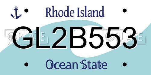 GL2B553 Rhode Island License Plate