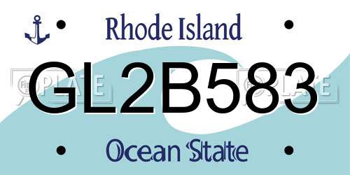 GL2B583 Rhode Island License Plate