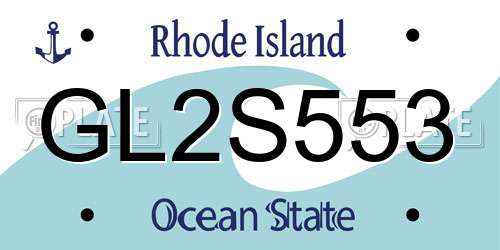 GL2S553 Rhode Island License Plate