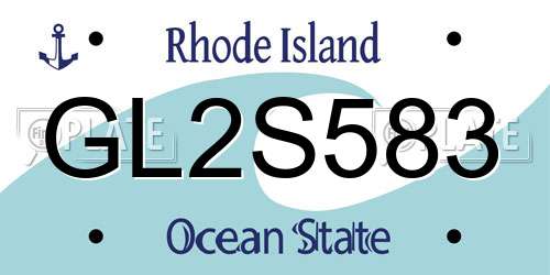 GL2S583 Rhode Island License Plate