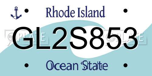 GL2S853 Rhode Island License Plate