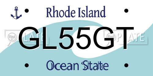 GL55GT Rhode Island License Plate