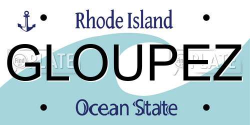 GLOUPEZ Rhode Island License Plate