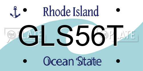 GLS56T Rhode Island License Plate