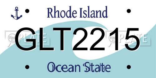 GLT2215 Rhode Island License Plate