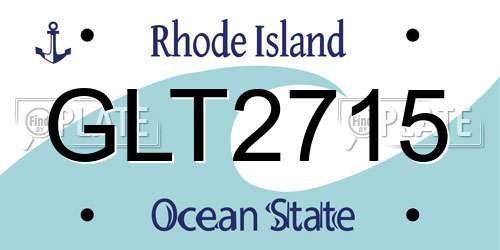 GLT2715 Rhode Island License Plate
