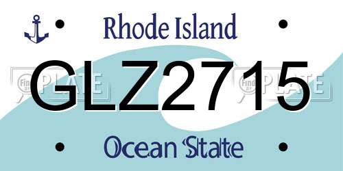 GLZ2715 Rhode Island License Plate
