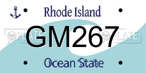 GM267 Rhode Island License Plate