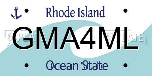 GMA4ML Rhode Island License Plate