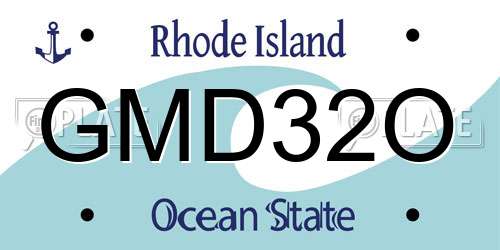 GMD32O Rhode Island License Plate