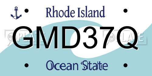 GMD37Q Rhode Island License Plate