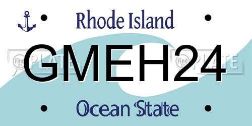 GMEH24 Rhode Island License Plate