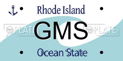 GMS Rhode Island License Plate